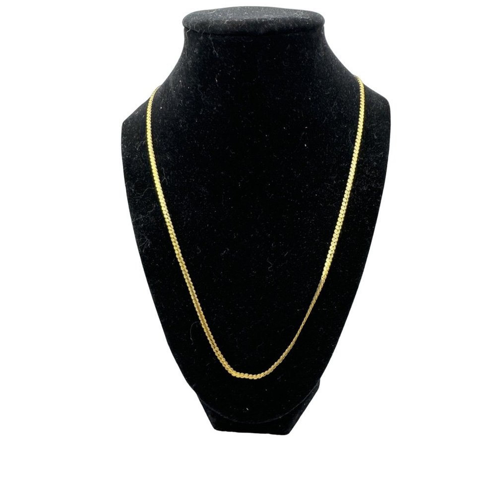 24 inch Goldtone Serpentine Chain Necklace